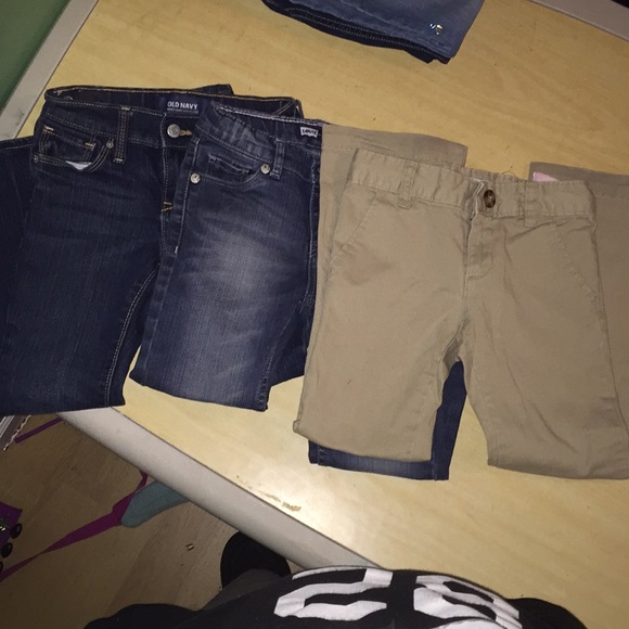 Old Navy Other - Lot of 3 girls jeans/khakis size 5 regular